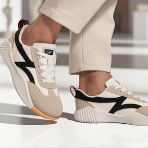 DF Women's Beige and Black Sneakers
